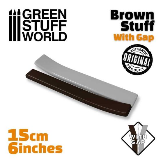 Greenstuffworld Brown Stuff Modelliermasse Rolle 15 cm - 6 Zoll MIT TRENNUNG