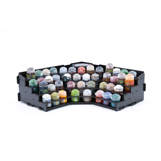 Kraken Wargames Black Rack Eck Farbregal Top für Citadel Farben