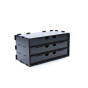 Kraken Wargames Black Rack Schrank mit 3 lange Schubladen