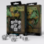 White & Black - Celtic 3D Revised Dice Set - Q Workshop