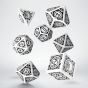 White & Black - Steampunk Clockwork Dice Set - Q Workshop